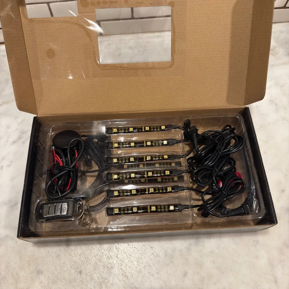 LEDGlow Million Color Mini‎ Motorcycle Lighting Kit 8pc Advanced Remote